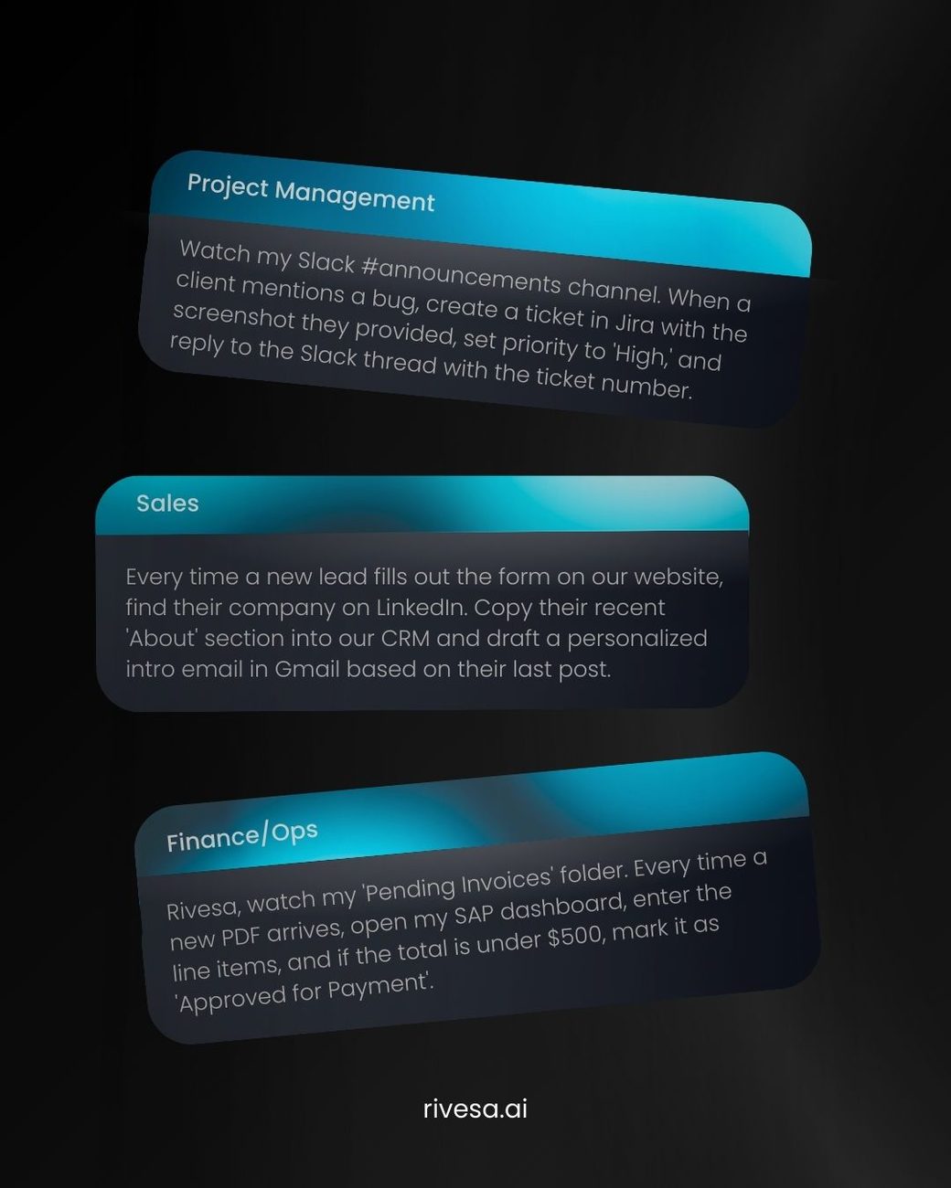 Rivesa social media design
