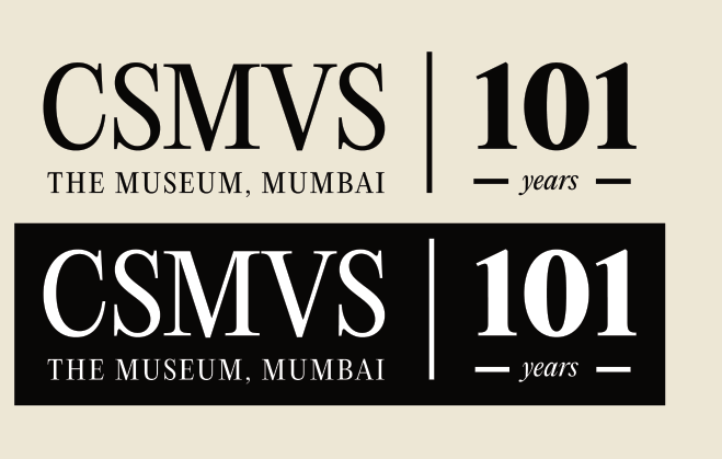 CSMVS 101 logo lockup in black-on-cream and white-on-black