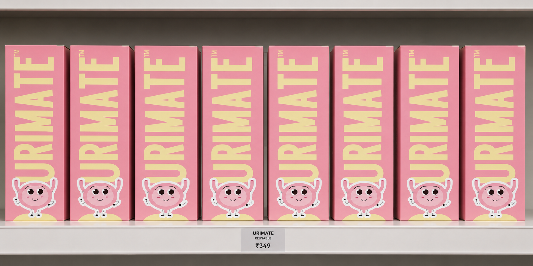 Urimate products displayed on shelf